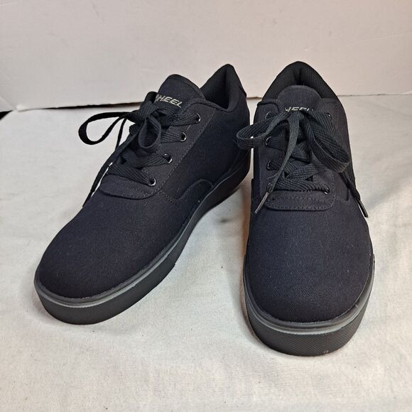 Heelys Launch 20 Skate Shoe Wheeled Sneakers Men’s Size 11 Black Canvas - Picture 1 of 15